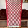 Rare Vintage Long Sugan Style Ottoman Stool Bench Woven with Red Green Cotton Rope Image 6