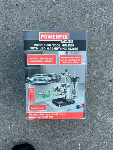 Powerfix Precision Tool Holder with LED Magnifying Glass