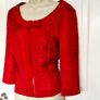 Designer Vera Mont Pillar Box Red Jacket Size12 Image 4