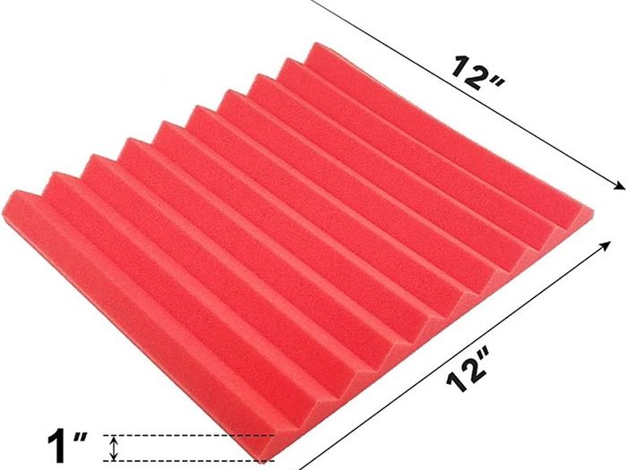 12 Pack Acoustic Foam Panels, 1" X 12" X 12" Studio Soundproof Wedge-shaped Fireproof Soundproof Liner Acoustic Treatment Foam (FREE POSTAGE)