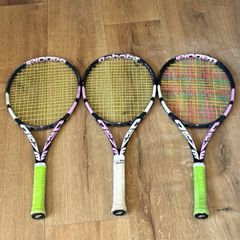 2 x Babolat Pure Drive 26 inch Junior Tennis Rackets