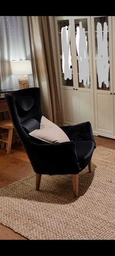 Gorgeous Black Velvet Armchair