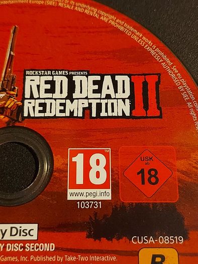 SONY Playstation 4, Model CUH-1003A, Plus RED DEAD II, Redemption PS4 Game, Power Cable and 1 Controller, in excellent cosmetic condition