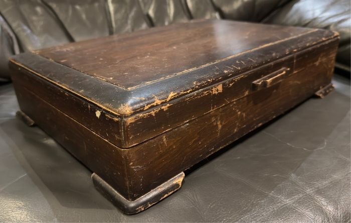 Vintage wooden silverware chest WM Rogers & Son