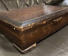 Vintage wooden silverware chest WM Rogers & Son