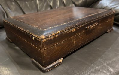 Vintage wooden silverware chest WM Rogers & Son