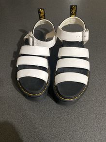 Dr Martens White Sandals
