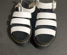 Dr Martens White Sandals