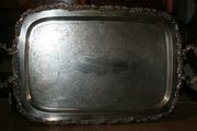 Vintage Silver plated two handled Tray 24" x 13,3"
