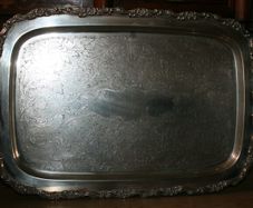 Vintage Silver plated two handled Tray 24" x 13,3"