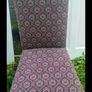 Set of 6 material covered Dining room Chairs. Image 2