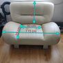Leather Sofa & Armchair Image 2