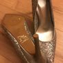 ladies shoe M&;S size 6 silver glitter Image 4