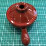 Vintage Stoneware 1/2Pt Individual Soup bowl with a long handle & a lug handle. Image 3