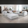 Cream sofa & ottoman Image 2