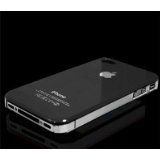Black Iphone 4 4g Hard Case Cover Protector + Free Screen Protectors
