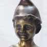 Giovanni De Martino (1870-1935) Street Boy 32cm, 4.7 kg - Patinated Bronze, Marble, Signed Image 2