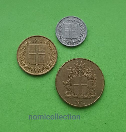 Iceland 1962 - 1971 year coins.