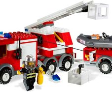 Lego City 7239: Fire Truck (2005) 100% Complete (NO BOX)