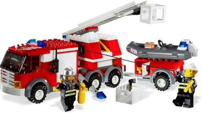 Lego City 7239: Fire Truck (2005) 100% Complete (NO BOX)