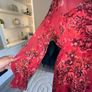 Ladies Red Floral Chiffon Dress with Slip from Primark Image 6