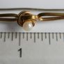 Vintage  Gold Tone Faux Pearl  Bar Brooch Image 7