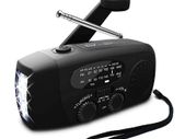 BRAND NEW 3 LED Lights Flashlight Hand Crank Radio 1000mAh Power Bank USB Charger Portable Solar Radio AM/FM NOAA Weather Radio