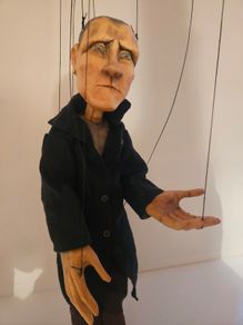 Beggar Handmade Wooden Marionette