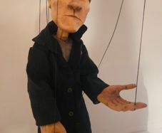 Beggar Handmade Wooden Marionette