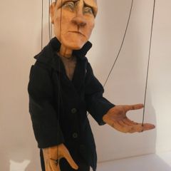 Beggar Handmade Wooden Marionette