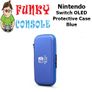 Nintendo Switch OLED Console EVA Hard Protective Case Zip Cover Carry Bag Pouch Blue Image 2