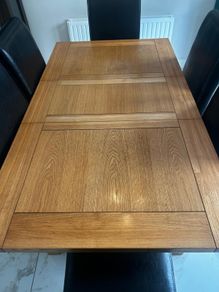 solid oak table and chairs