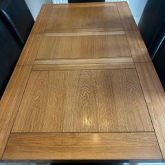 solid oak table and chairs