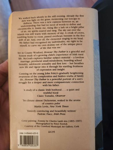 Honour  Thy Father. By Eamonn Mcgrath. Paperback In Good Condition. 38.