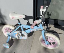 12 inch kids puppy bike pastel blue