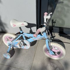 12 inch kids puppy bike pastel blue