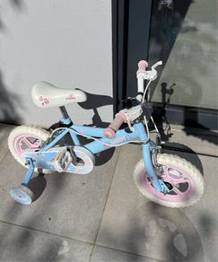12 inch kids puppy bike pastel blue