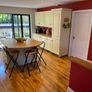 Cream Kitchen with Solid Oak Worktops + integrated Dishwasher & Fridge/Freezer + new Quartz black Sink & Mixer Tap Image 3