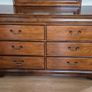 Louis Phillippe Dark Mahogany Wooden Dresser and matching mirror Image 3