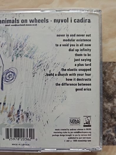 Animals On Wheels CD - Nuvol I Cadira