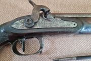 Antique 19th C. European Percussion Target Pistol - Signed "TROT" (c. 1840s)