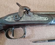 Antique 19th C. European Percussion Target Pistol - Signed "TROT" (c. 1840s)