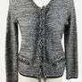 Ladies Black White Mix Jacket Style Coatigan Uk 12 Includes Post Image 4
