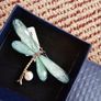 Brand New real pearl dragonfly brooch Image 2
