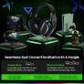 Wireless Gaming Headset for PS5, PS4, PC, Switch, Mac  Dual-Mode 2.4GHz  Bluetooth 5.4 Gaming Headphones with ENC Noise Cancelling Mic, 50mm Drivers, Dynamic LED Lights, 50H Playtime Image 3