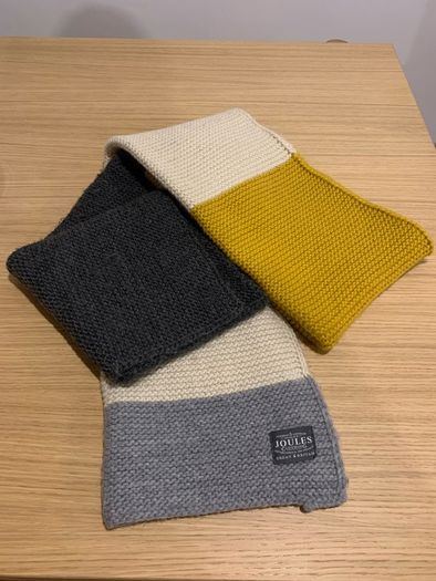 Joules long cosy knitted scarf (like new)