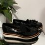 Real leather black patent loafers Image 3