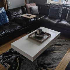 Real leather corner couch