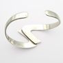 Modernist Sterling Silver Bangle, Full British Hallmarks Image 4