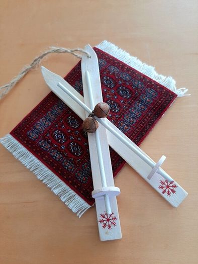 2026 Nordic skis tree decoration